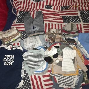 Used newborn baby boy clothing.